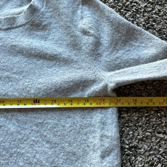 J Crew Merino Wool Cotton Sweater Women Small Gray Crewneck Winter Knit Pullover - Picture 5 of 6